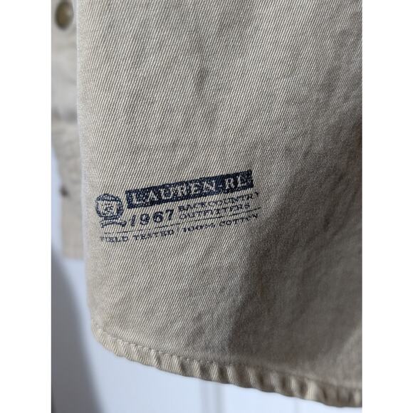 Lauren Ralph Lauren Safari Field Shirt Khaki Utility Pockets Unisex Size Medium - Picture 5 of 13